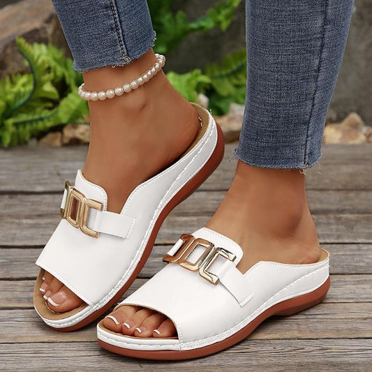Sandales Compensées à Chaîne Femme – Style Chic & Confort Estival