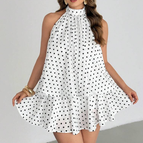 Robe Élégante Fluide Sans Manches pour Femme