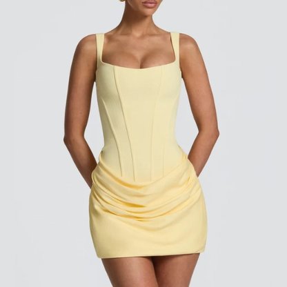 Robe Mini Drapée Sculptante